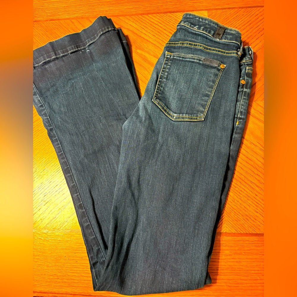 7 For All Mankind Dark Blue Flare Leg Jeans size 27